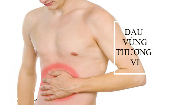 vị trí đau dạ dày: vùng thượng vị